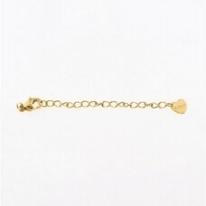 Stainless steel, gold-plated twice, 6,5x10mm-10pcs