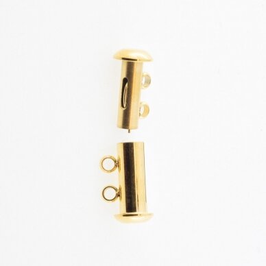 Nerūdijančio plieno magnetinis užsegimas, 2 eilių, paauksuotas, auksinė spalva, diametras-15 mm Nerūdijančio plieno magnetinis užsegimas, 2 eilių, paauksuotas, auksinė spalva, diametras-15 mm