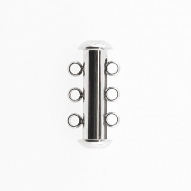 Nerūdijančio plieno magnetinis užsegimas, 3 eilių, sidabrinė spalva, diametras-20 mm Nerūdijančio plieno magnetinis užsegimas, 3 eilių, sidabrinė spalva, diametras-20 mm