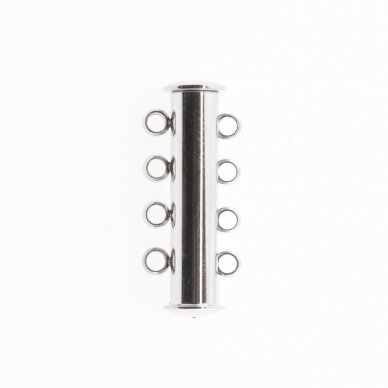 Nerūdijančio plieno magnetinis užsegimas, 4 eilių, sidabrinė spalva, diametras-25 mm Nerūdijančio plieno magnetinis užsegimas, 4 eilių, sidabrinė spalva, diametras-25 mm