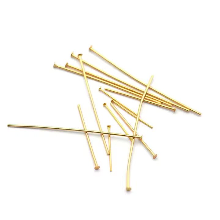 Stainless steel, gold-plated twice, 0,7x50mm-20pcs