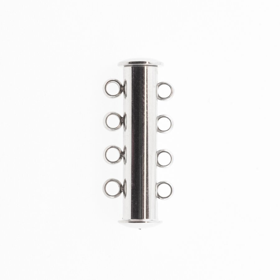 Nerūdijančio plieno magnetinis užsegimas, 4 eilių, sidabrinė spalva, diametras-25 mm Nerūdijančio plieno magnetinis užsegimas, 4 eilių, sidabrinė spalva, diametras-25 mm