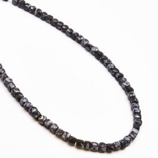 Obsidian, 5 mm , 37-39 cm/strand Obsidian, 5 mm , 37-39 cm/strand