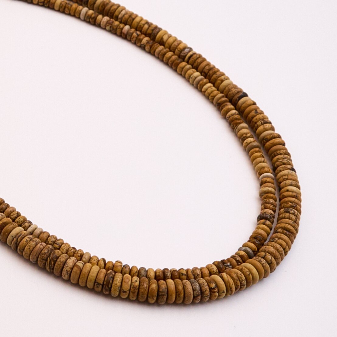 Picture Jasper, Natural, AB Grade, Abacus Rondelle Bead, Brown, 37-39 cm/strand, 7x5 mm Picture Jasper, Natural, AB Grade, Abacus Rondelle Bead, Brown, 37-39 cm/strand, 7x5 mm