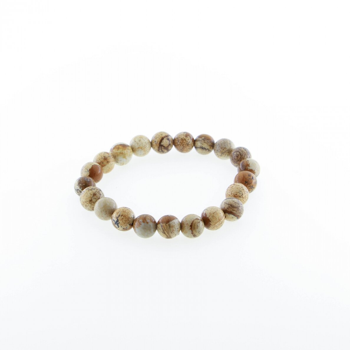 Picture jasper stone bracelet, 19cm long, 8mm wide