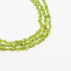 Peridotas, natūralus, B kokybė, žvirgždo forma, šviesiai žalia spalva, 37-39 cm/gija, M dydis apie 4x5-5x8, 5x6-7x10, 6x8-8x12 mm Peridotas, natūralus, B kokybė, žvirgždo forma, šviesiai žalia spalva, 37-39 cm/gija, M dydis apie 4x5-5x8, 5x6-7x10, 6x8-8x12 mm