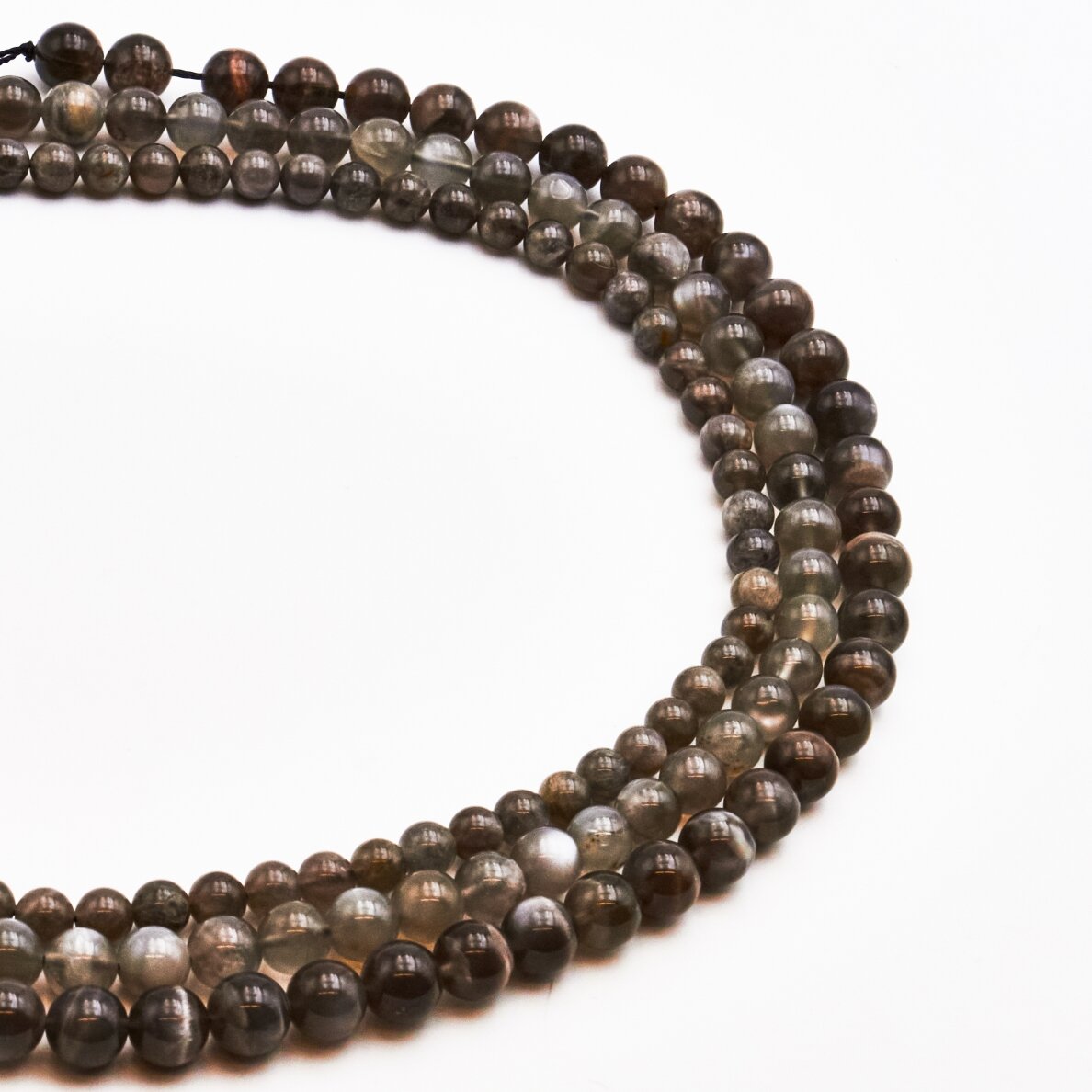 Grey Moonstone, Natural, B Grade, Round Bead, 37-39 cm/strand, 8, 10 mm Grey Moonstone, Natural, B Grade, Round Bead, 37-39 cm/strand, 8, 10 mm