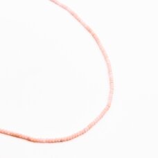 Pink Opal, natural, B quality, faceted, abacus rondelle bead, 37-39 cm/string, 3x2 mm