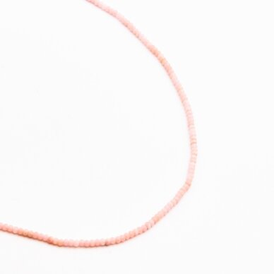 Pink Opal, natural, B quality, faceted, abacus rondelle bead, 37-39 cm/string, 3x2 mm Pink Opal, natural, B quality, faceted, abacus rondelle bead, 37-39 cm/string, 3x2 mm
