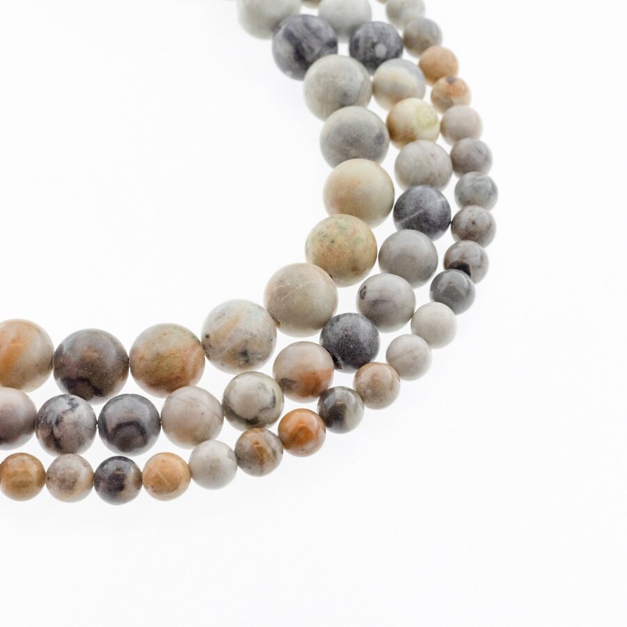 Picasso Jasper (Onyx Marble), Natural, B Grade, Round Bead, Grey-Multicolor, 37-39 cm/strand, 4, 6, 8, 10, 12 mm Picasso Jasper (Onyx Marble), Natural, B Grade, Round Bead, Grey-Multicolor, 37-39 cm/strand, 4, 6, 8, 10, 12 mm