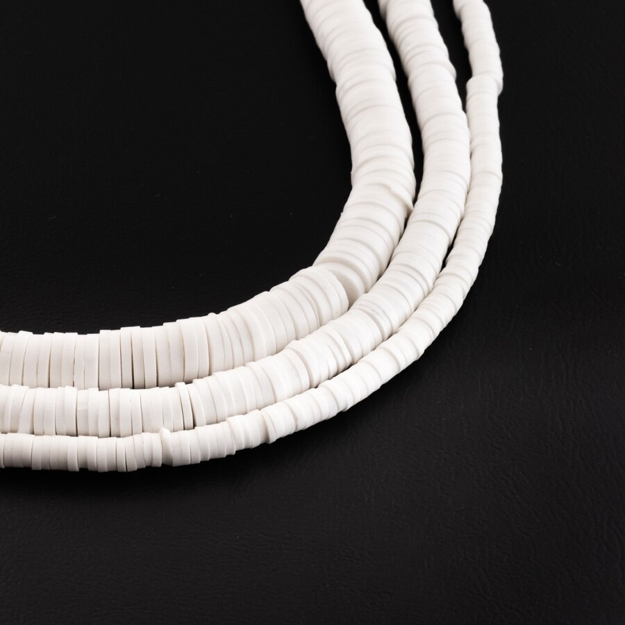 Polymer Clay, Heishi Rondelle Bead, #A45, about 38-40 cm/strand, 4x1, 6x1, 8x1 mm Polymer Clay, Heishi Rondelle Bead, #A45, about 38-40 cm/strand, 4x1, 6x1, 8x1 mm
