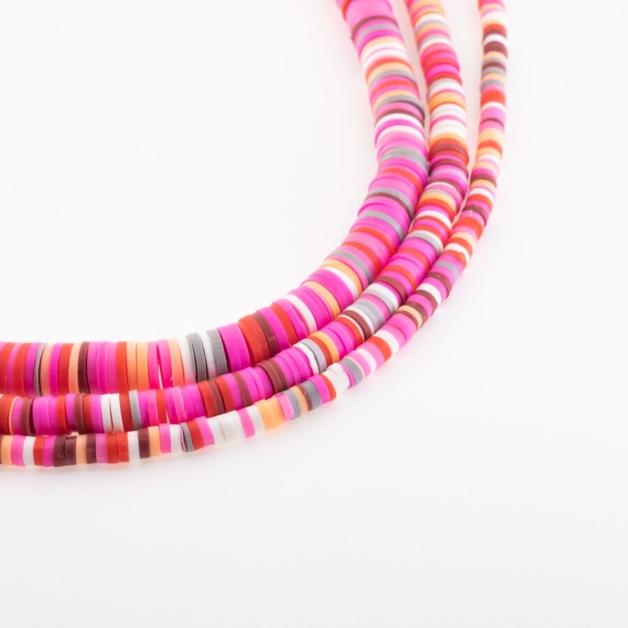 Polymer Clay, Heishi Rondelle Bead, #B23, about 38-40 cm/strand, 4x1, 6x1, 8x1 mm Polymer Clay, Heishi Rondelle Bead, #B23, about 38-40 cm/strand, 4x1, 6x1, 8x1 mm