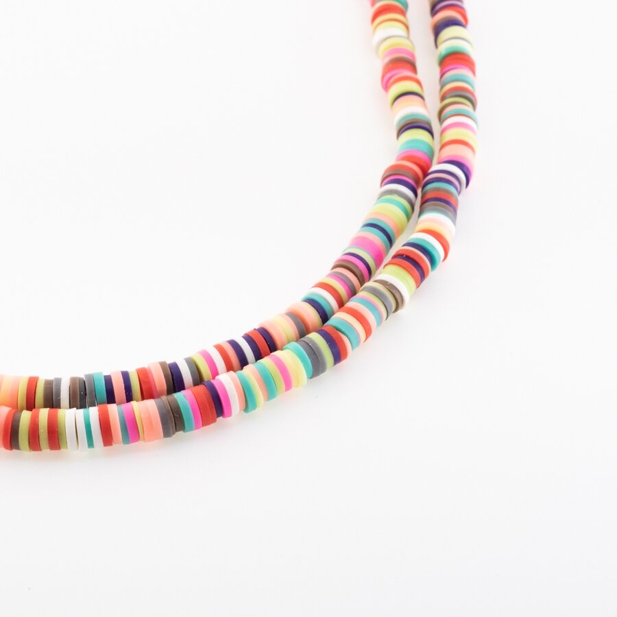 Polymer Clay, Heishi Rondelle Bead, #B26, about 38-40 cm/strand, 4x1, 6x1, 8x1 mm Polymer Clay, Heishi Rondelle Bead, #B26, about 38-40 cm/strand, 4x1, 6x1, 8x1 mm
