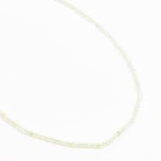 Prehnite, natural, A quality, faceted, abacus rondelle bead, 37-39 cm/string, 3x2 mm