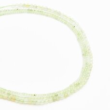 Prenitas, natūralus, B kokybė, briaunuotas, apvali forma, 37-39 cm/gija, 3 mm Prenitas, natūralus, B kokybė, briaunuotas, apvali forma, 37-39 cm/gija, 3 mm