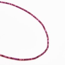 Purple Garnet, natural, AB quality, faceted, abacus rondelle bead, 37-39 cm/string, 3x2 mm