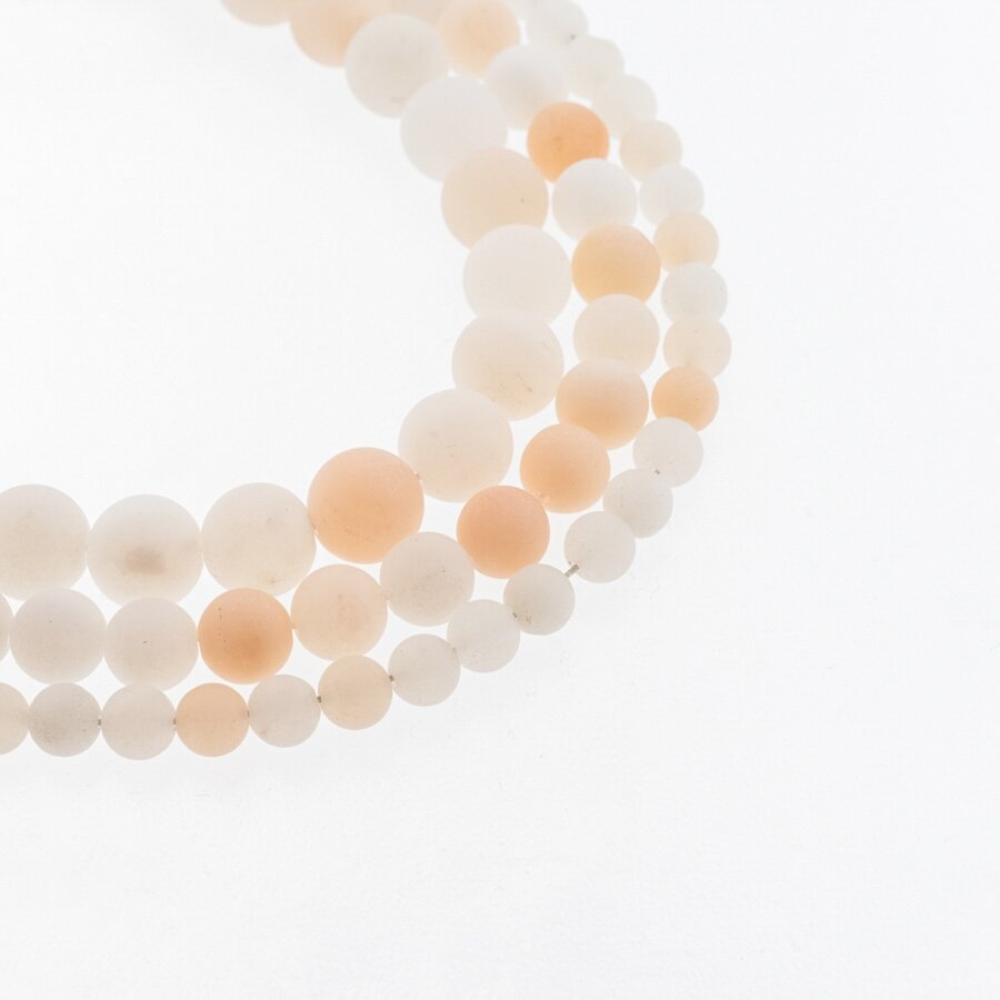Translucent Pink Aventurine, Natural, Matte Round Bead, 37-39 cm/strand, 4, 6, 8, 10, 12 mm