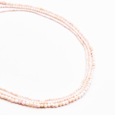 Queen Conch Shell, natural, B quality, faceted, round bead, 37-39 cm/string, 2 mm Queen Conch Shell, natural, B quality, faceted, round bead, 37-39 cm/string, 2 mm