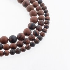 Mahogany Obsidian, Natural, AB Grade, Matte Round Bead, 37-39 cm/strand, 4, 6, 8, 10, 12 mm Mahogany Obsidian, Natural, AB Grade, Matte Round Bead, 37-39 cm/strand, 4, 6, 8, 10, 12 mm