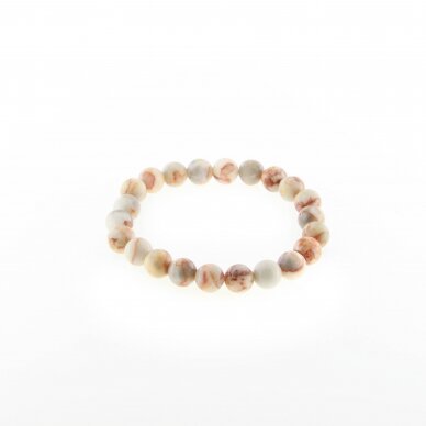 Redline marble stone stone bracelet, 19cm long, 8mm wide