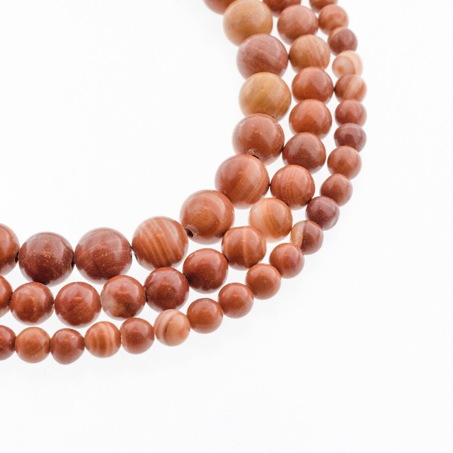 Red Malachite Jasper (Marble), Natural, AB Grade, Round Bead, 37-39 cm/strand, 6, 8, 10, 12 mm