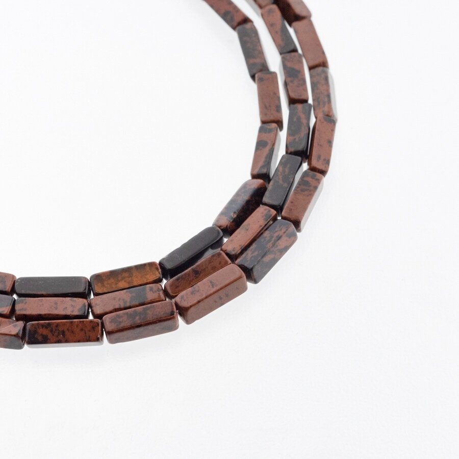 Mahogany Obsidian, Natural, AB Grade, Square Tube Bead, 37-39 cm/strand, 4x13 mm Mahogany Obsidian, Natural, AB Grade, Square Tube Bead, 37-39 cm/strand, 4x13 mm
