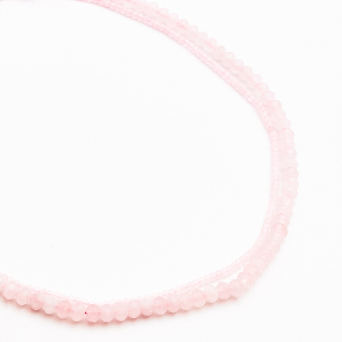 Rose Quartz, natural, B quality, faceted, abacus rondelle bead, 37-39 cm/string, 3x2 mm Rose Quartz, natural, B quality, faceted, abacus rondelle bead, 37-39 cm/string, 3x2 mm