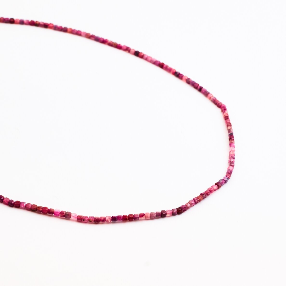 Rose Tourmaline, natural, B quality, faceted, cube bead, 37-39 cm/string, 2 mm Rose Tourmaline, natural, B quality, faceted, cube bead, 37-39 cm/string, 2 mm