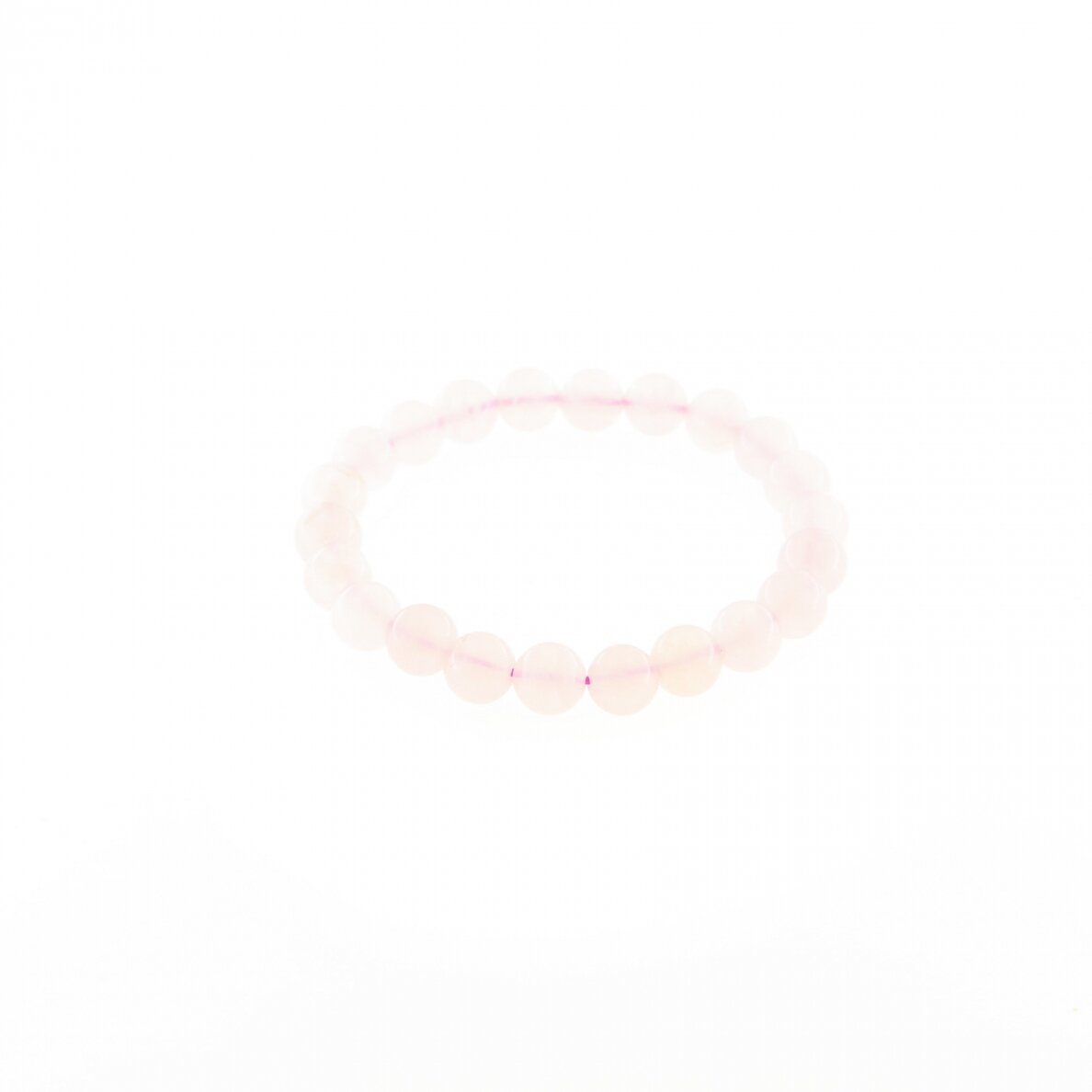 Pink quartz stone bracelet, 19cm long, 8mm wide