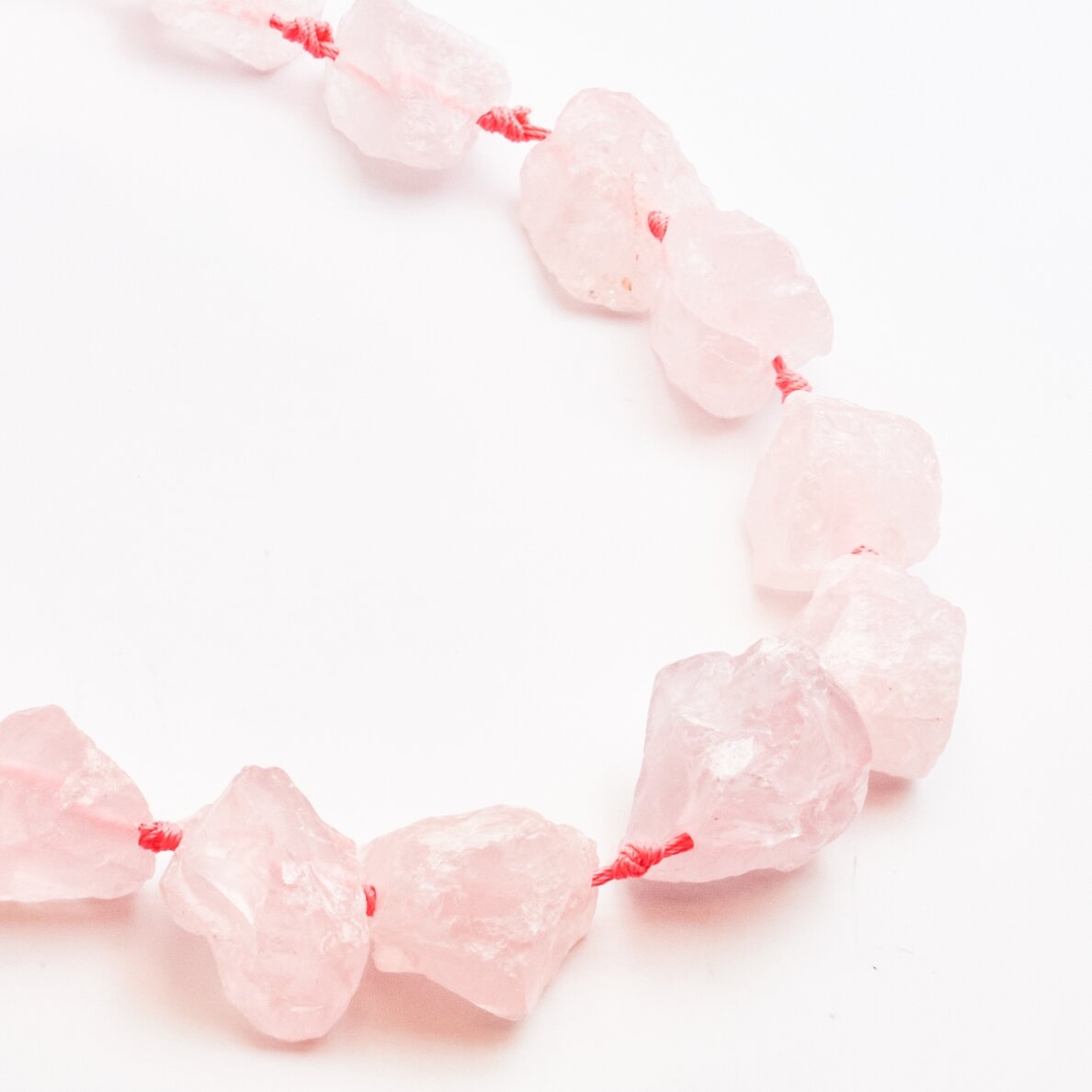 Rose quartz, 37–39 cm/strand, about 20x26-25x35 mm