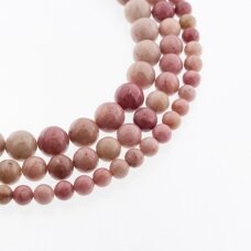 Rožinė suakmenėjusi mediena, natūralus, B kokybė, apvali forma, 37-39 cm/gija, 4, 6, 8, 10, 12 mm Rožinė suakmenėjusi mediena, natūralus, B kokybė, apvali forma, 37-39 cm/gija, 4, 6, 8, 10, 12 mm