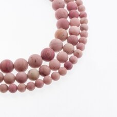 Rožinė suakmenėjusi mediena, natūralus, B kokybė, matinis, apvali forma, 37-39 cm/gija, 4, 6, 8, 10, 12 mm Rožinė suakmenėjusi mediena, natūralus, B kokybė, matinis, apvali forma, 37-39 cm/gija, 4, 6, 8, 10, 12 mm
