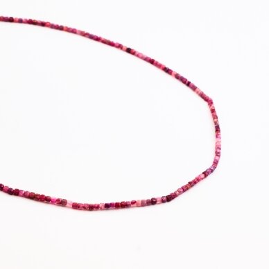 Rose Tourmaline, natural, B quality, faceted, cube bead, 37-39 cm/string, 2 mm Rose Tourmaline, natural, B quality, faceted, cube bead, 37-39 cm/string, 2 mm