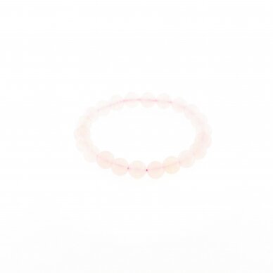 Pink quartz stone bracelet, 19cm long, 8mm wide