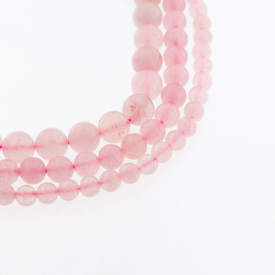 Rose Quartz, Natural, C Grade, Dyed, Round Bead, 37-39 cm/strand, 4, 6, 8, 10, 12, 14, 16, 18 mm