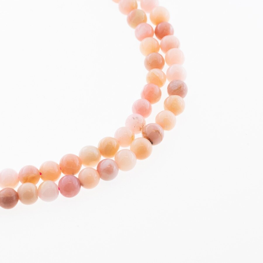 Pink Opal, Natural, B Grade, Round Bead, 37-39 cm/strand, 6, 7, 10 mm Pink Opal, Natural, B Grade, Round Bead, 37-39 cm/strand, 6, 7, 10 mm