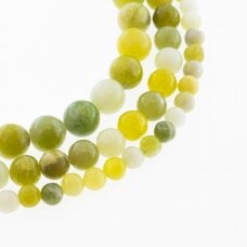 "Russian Green ""Jade"", Natural, AB Grade, Round Bead, 37-39 cm/strand, 4, 6, 8, 10, 12 mm