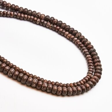 Brown Snowflake Obsidian, Natural, Abacus Rondelle Bead, 37-39 cm/strand, 6x4 mm Brown Snowflake Obsidian, Natural, Abacus Rondelle Bead, 37-39 cm/strand, 6x4 mm