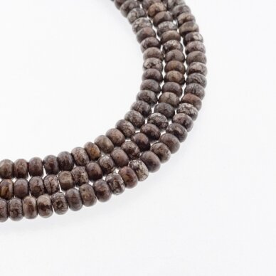 Brown Snowflake Obsidian, Natural, Abacus Rondelle Bead, 37-39 cm/strand, 6x4 mm Brown Snowflake Obsidian, Natural, Abacus Rondelle Bead, 37-39 cm/strand, 6x4 mm