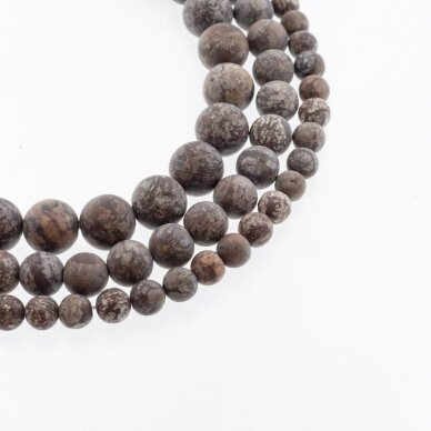 Rudas snaiginis obsidianas, natūralus, matinis, apvali forma, 37-39 cm/gija, 4, 6, 8, 10, 12 mm Rudas snaiginis obsidianas, natūralus, matinis, apvali forma, 37-39 cm/gija, 4, 6, 8, 10, 12 mm