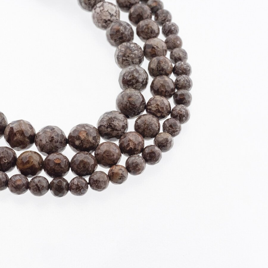 Brown Snowflake Obsidian, Natural, Faceted Round Bead, 37-39 cm/strand, 4, 6, 8, 10, 12 mm Brown Snowflake Obsidian, Natural, Faceted Round Bead, 37-39 cm/strand, 4, 6, 8, 10, 12 mm