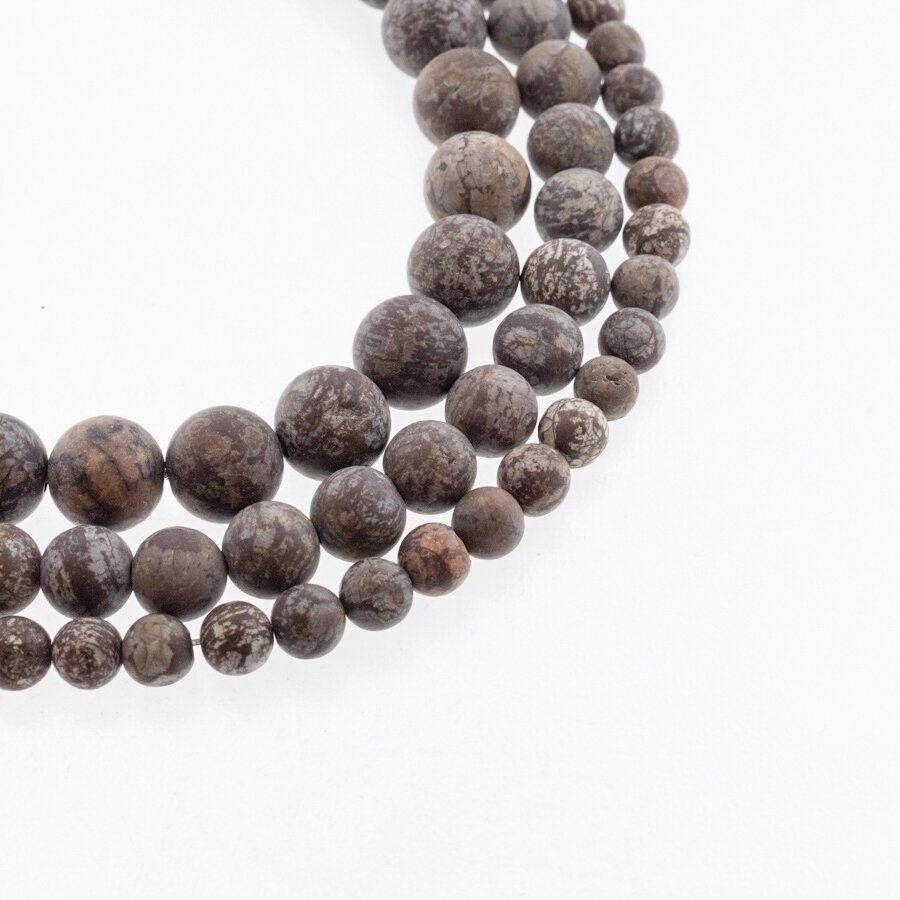 Brown Snowflake Obsidian, Natural, Matte Round Bead, 37-39 cm/strand, 4, 6, 8, 10, 12 mm Brown Snowflake Obsidian, Natural, Matte Round Bead, 37-39 cm/strand, 4, 6, 8, 10, 12 mm