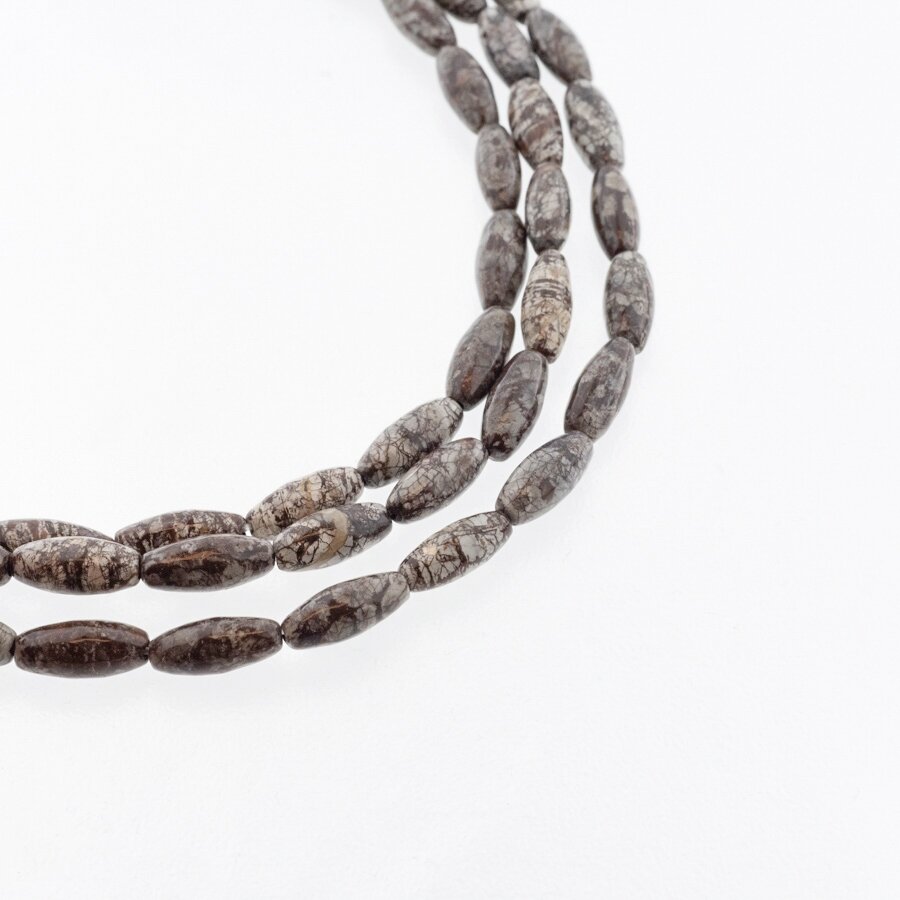 Brown Snowflake Obsidian, Natural, Oval Bead, 37-39 cm/strand, 5x12 mm Brown Snowflake Obsidian, Natural, Oval Bead, 37-39 cm/strand, 5x12 mm