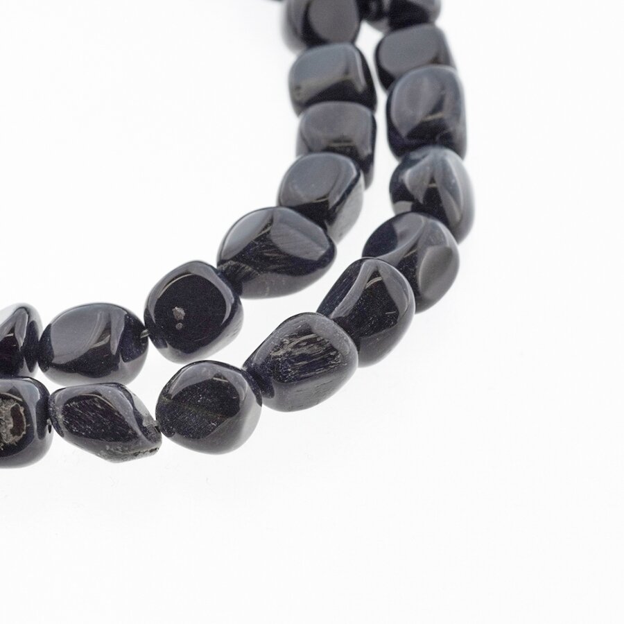 Hawk's Eye, Natural, B Grade, Dyed, Nugget Bead, Black-Blue, 37-39 cm/strand, about 6x8-8x10 mm Hawk's Eye, Natural, B Grade, Dyed, Nugget Bead, Black-Blue, 37-39 cm/strand, about 6x8-8x10 mm