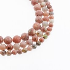 Sindziangas Slyvų žiedų jaspis, natūralus, apvali forma, 37-39 cm/gija, 4, 6, 8, 10, 12 mm