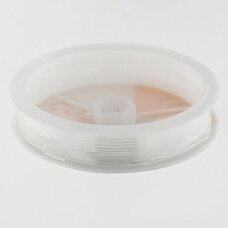 Crystal stretchy cord, clear, about 3.5-meter/spool, 1.0 mm