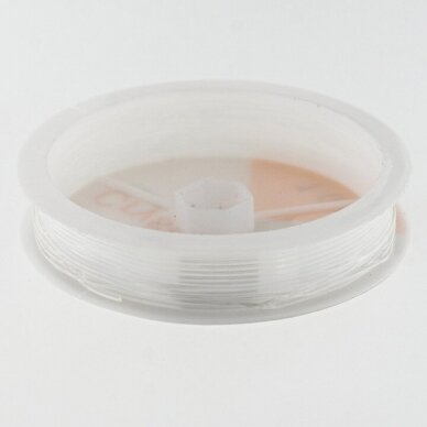 Crystal stretchy cord, clear, about 3.5-meter/spool, 1.0 mm