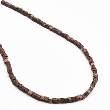 Snaiginis Obsidianas, 4 mm, 37-39 cm/gija