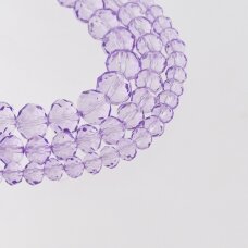 Glass Crystal, Faceted Abacus Rondelle Bead, #014 transparent light lavender color, 2x1, 3x2, 4x3, 6x4, 8x6, 10x8, 11x9 mm