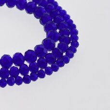 Glass Crystal, Faceted Abacus Rondelle Bead, #018 Transparent Royal Blue, 2x1, 3x2, 4x3, 6x4, 8x6, 10x8, 11x9 mm